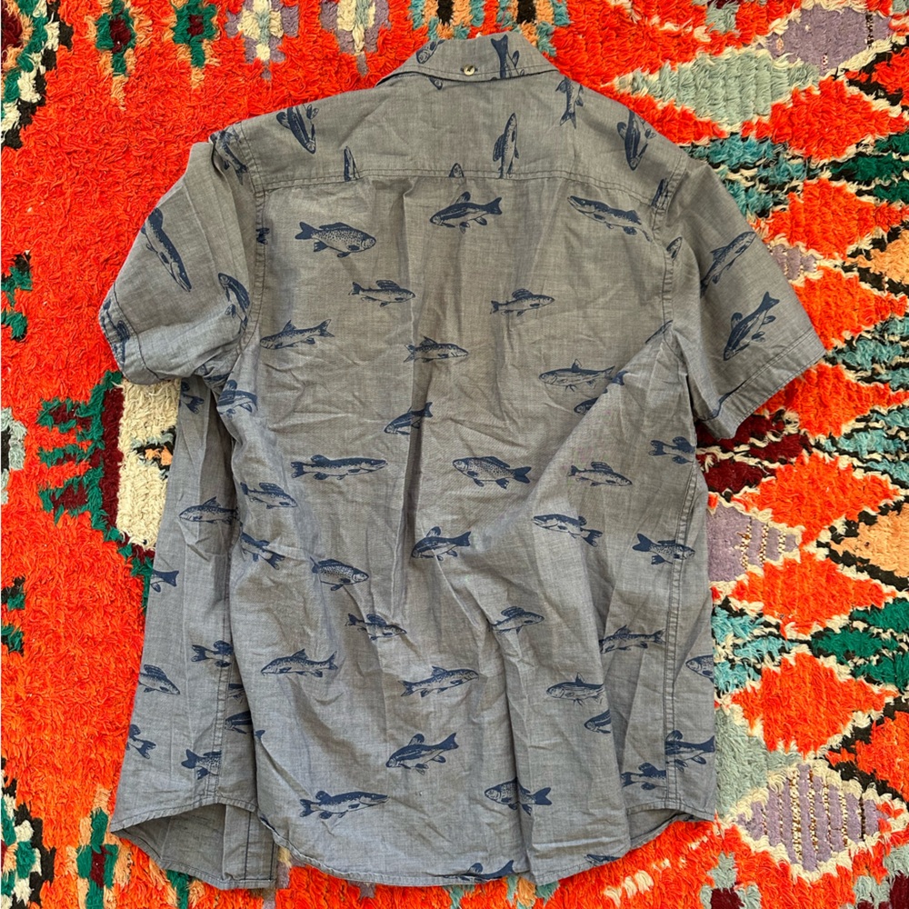 Ben Sherman short sleeved fish button down - sz S